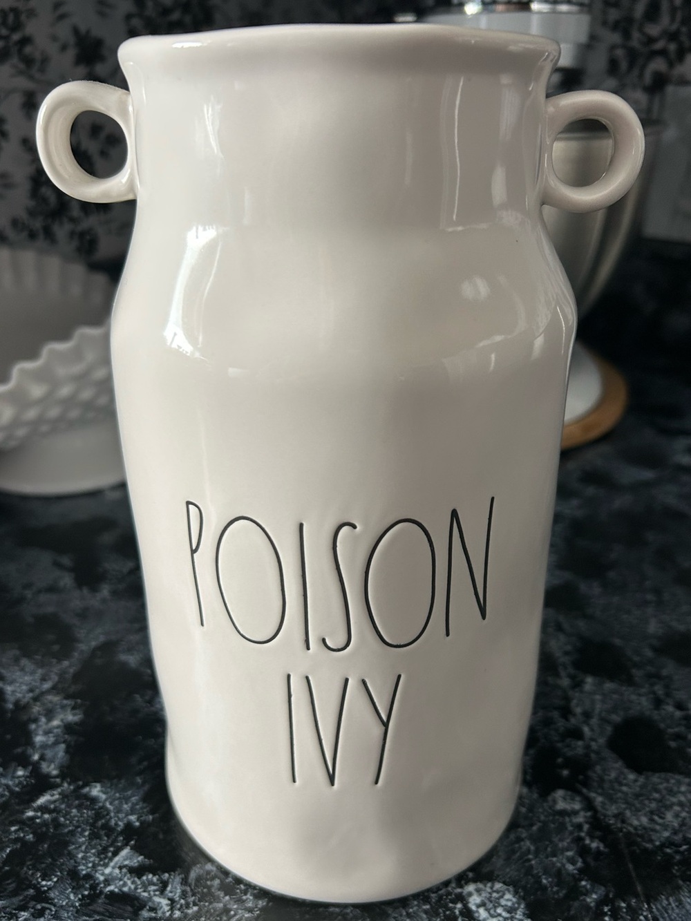 Rae Dunn “Poison Ivy” Milk Jug Halloween Vase